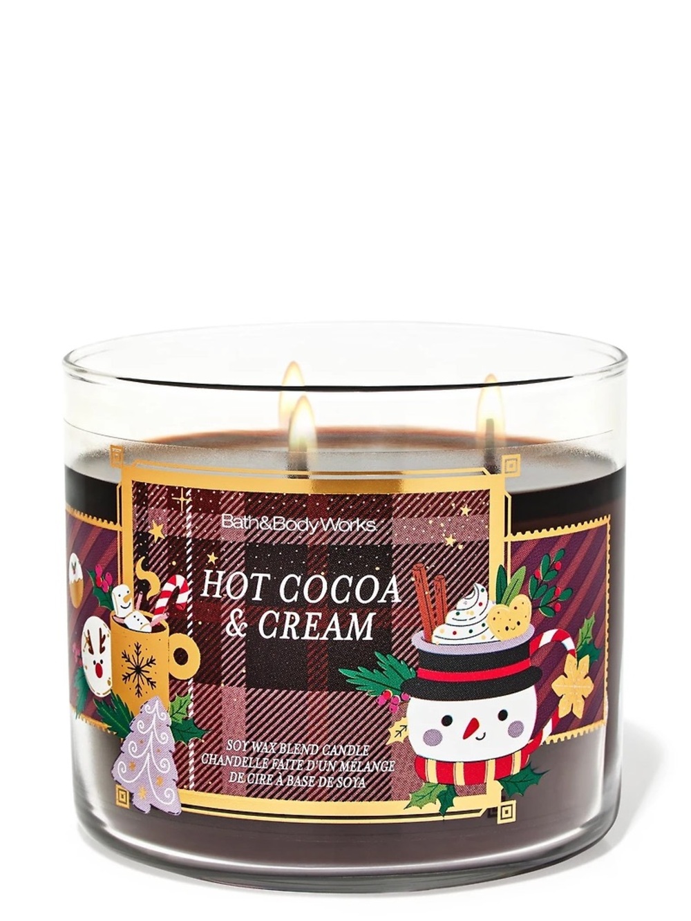 Bath & Body Works Hot Cocoa & Cream Candle - Dark Brown